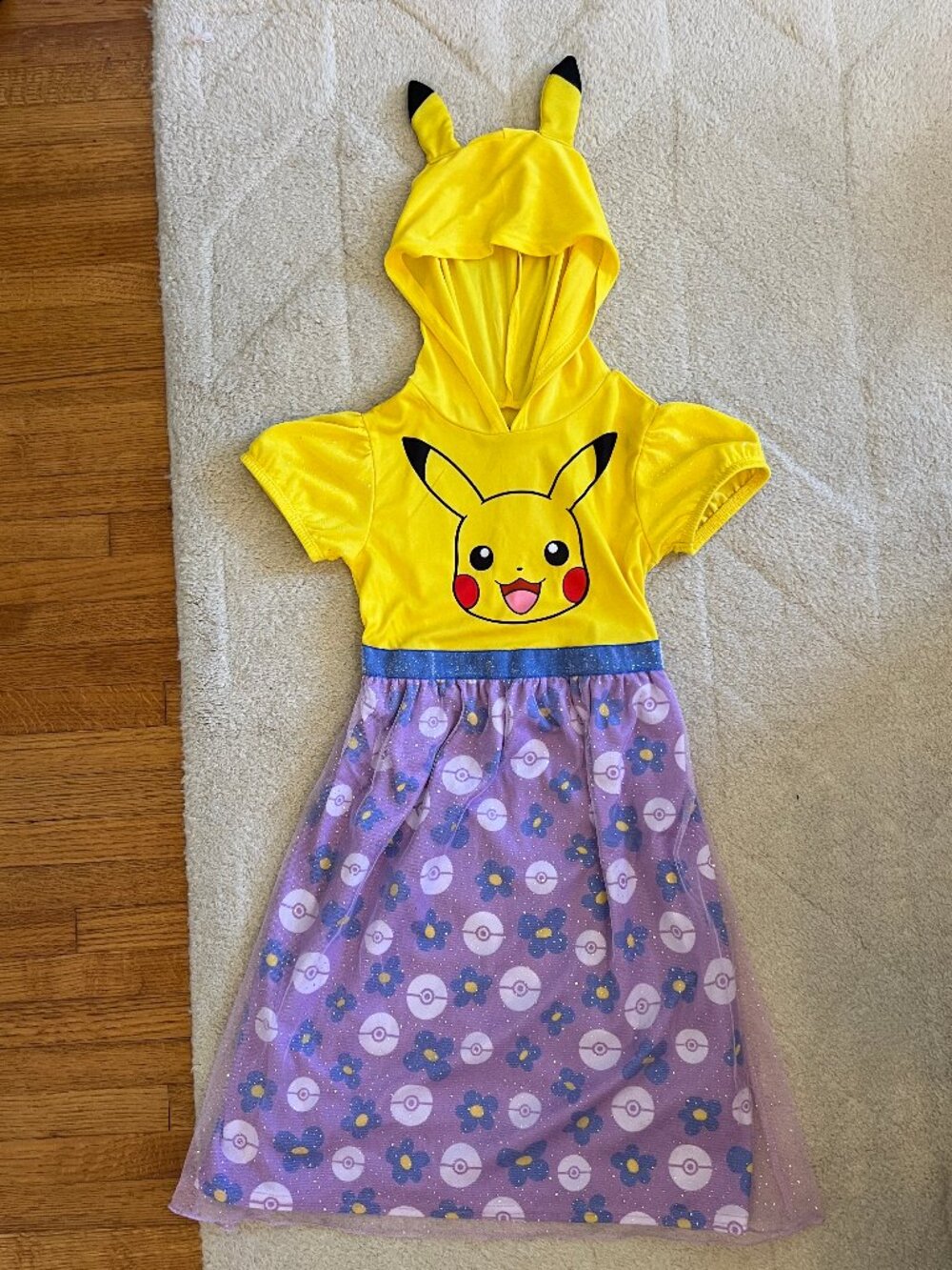 Pokemon Pikachu Hooded Girl's Dress